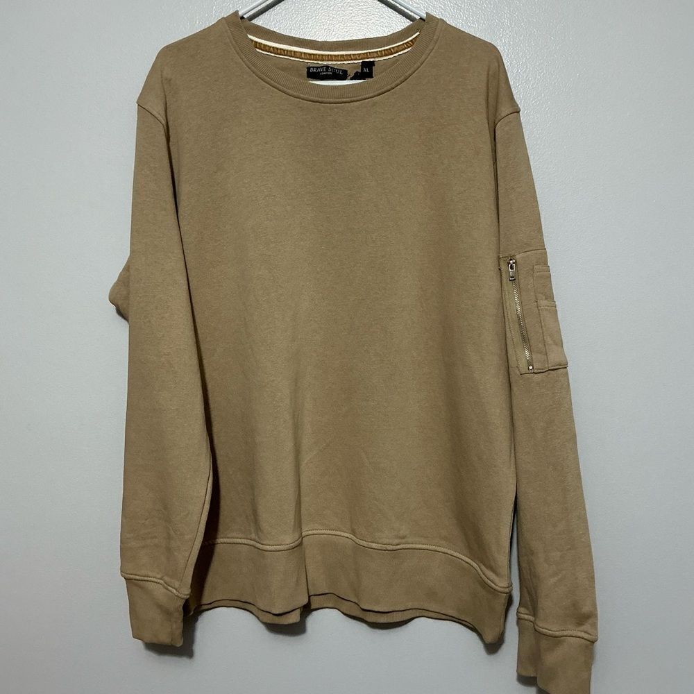 Brave Soul Men's Tan Sweatshirt NWT size XL